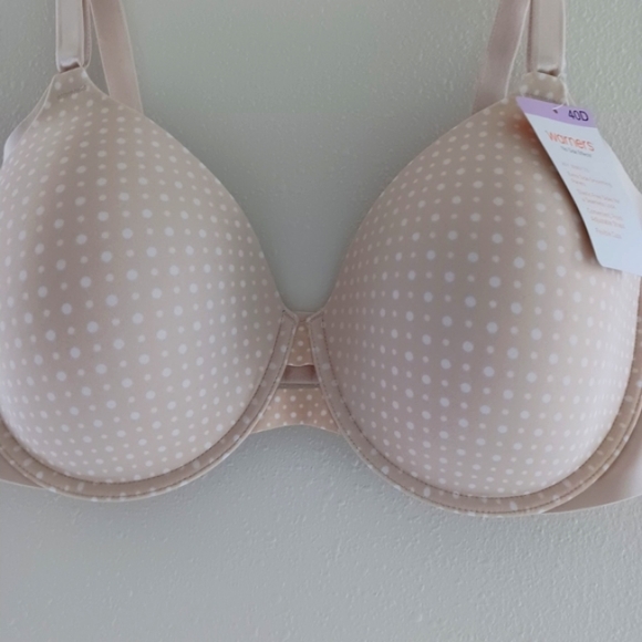 NWT Warner's No Side Effects Polka Dot Bra, size 40D - Picture 4 of 13